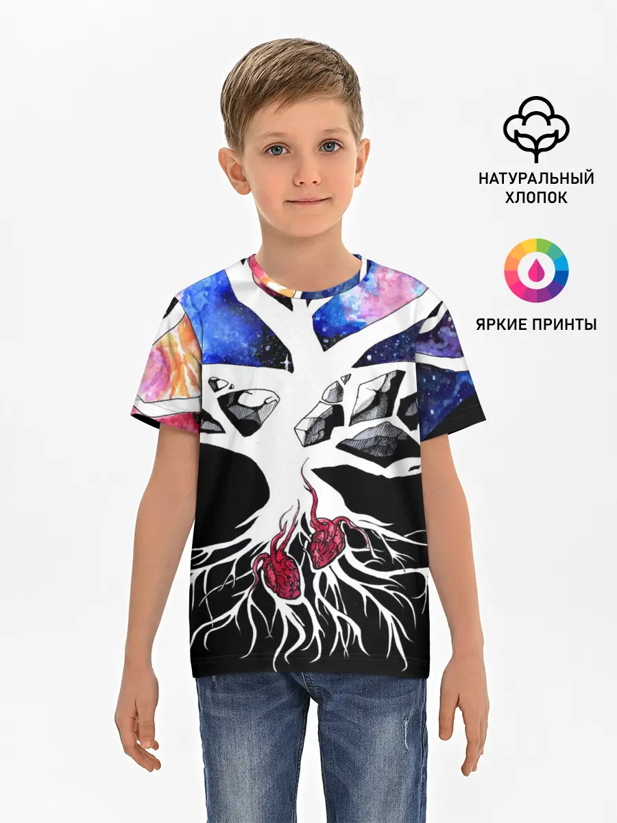 Детская базовая футболка / Звёздные сердца