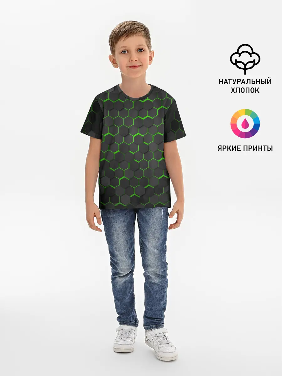 Детская базовая футболка / OCTAGON зеленый