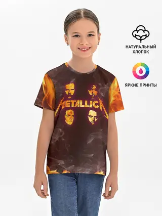 Детская базовая футболка / Metallica | Fire Rock