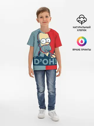 Детская базовая футболка / Homer Simpson
