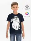Детская базовая футболка / Кролик Хипстер