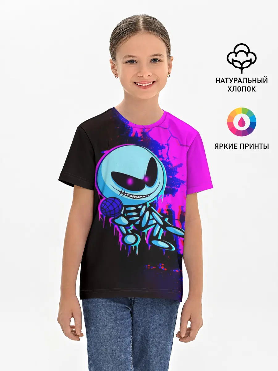 Детская базовая футболка / Friday Night Funkin SKID