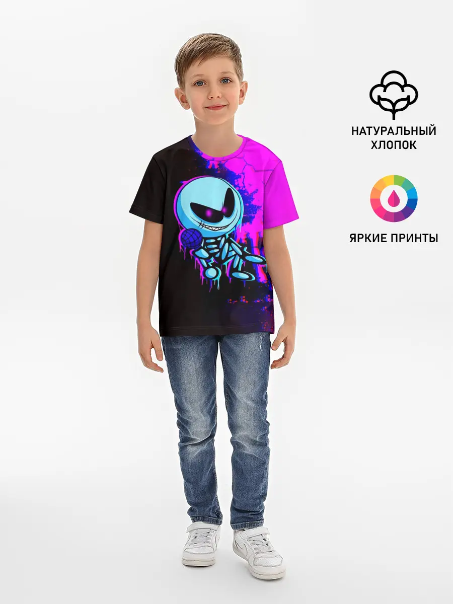 Детская базовая футболка / Friday Night Funkin SKID