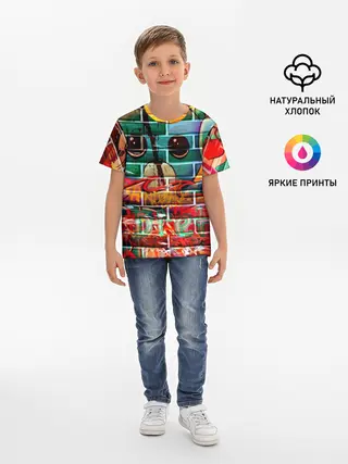 Детская базовая футболка / Милый Зверёк Граффити