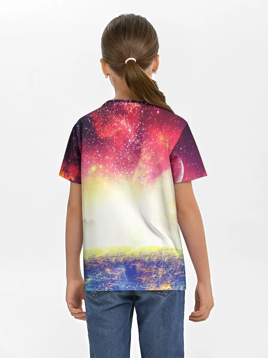 Детская базовая футболка / КОСМИЧЕСКИЙ АРТ