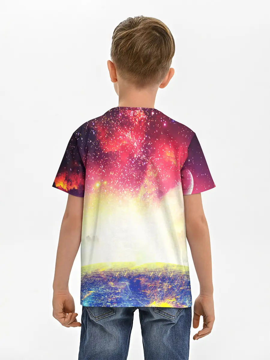 Детская базовая футболка / КОСМИЧЕСКИЙ АРТ