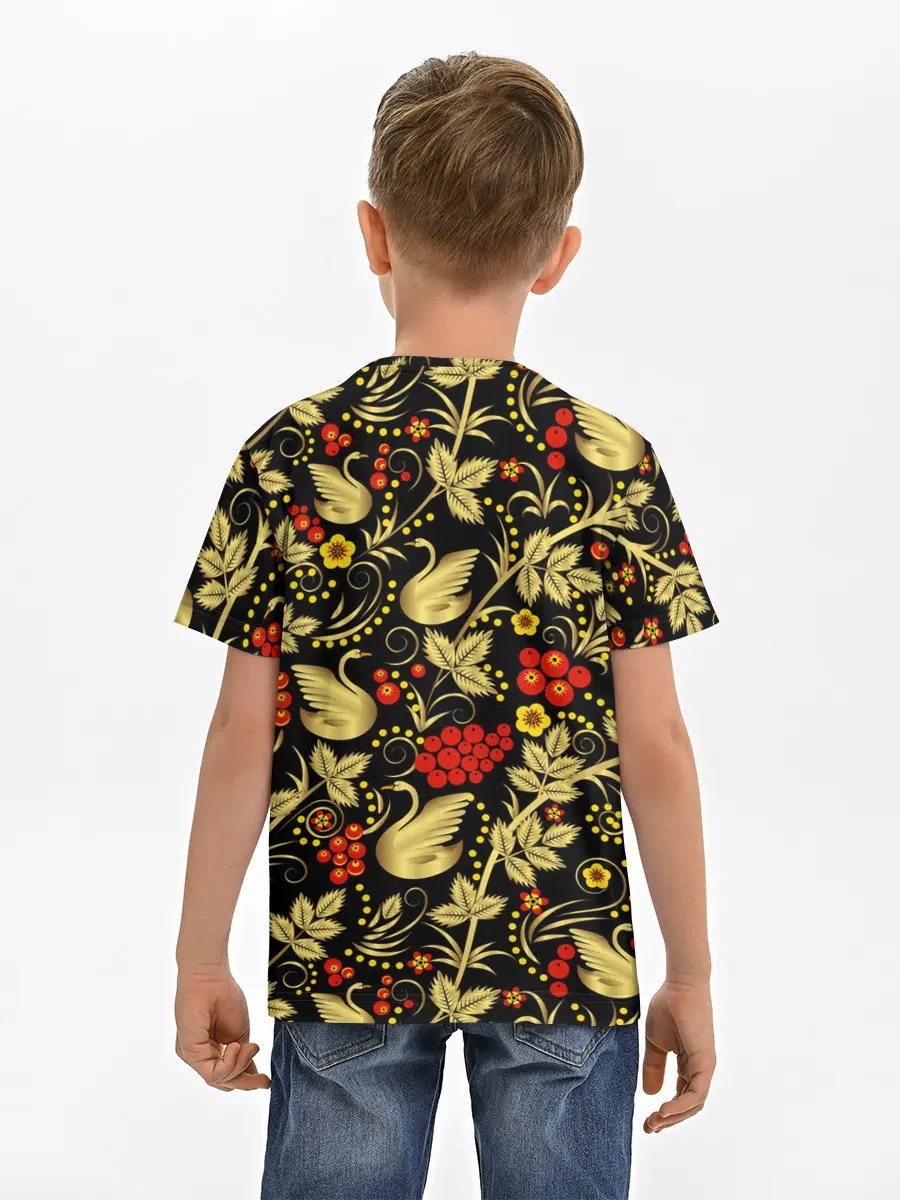 Детская базовая футболка / Хохлома