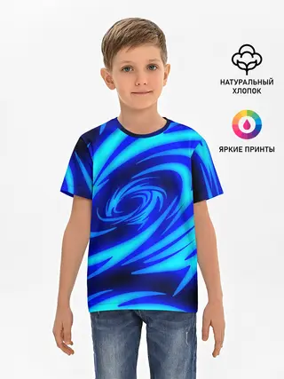 Детская базовая футболка / ОГНЕННЫЕ ВОЛНЫ | FIRE STRIPES