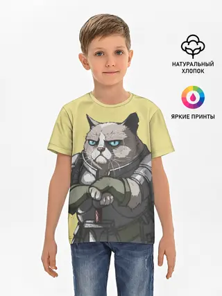 Детская базовая футболка / Кот