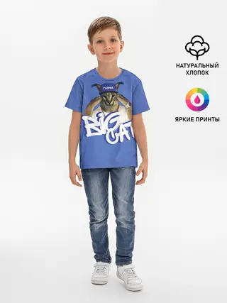 Детская базовая футболка / Big Cat Floppa