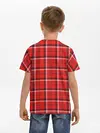 Детская базовая футболка / Красная клеточка