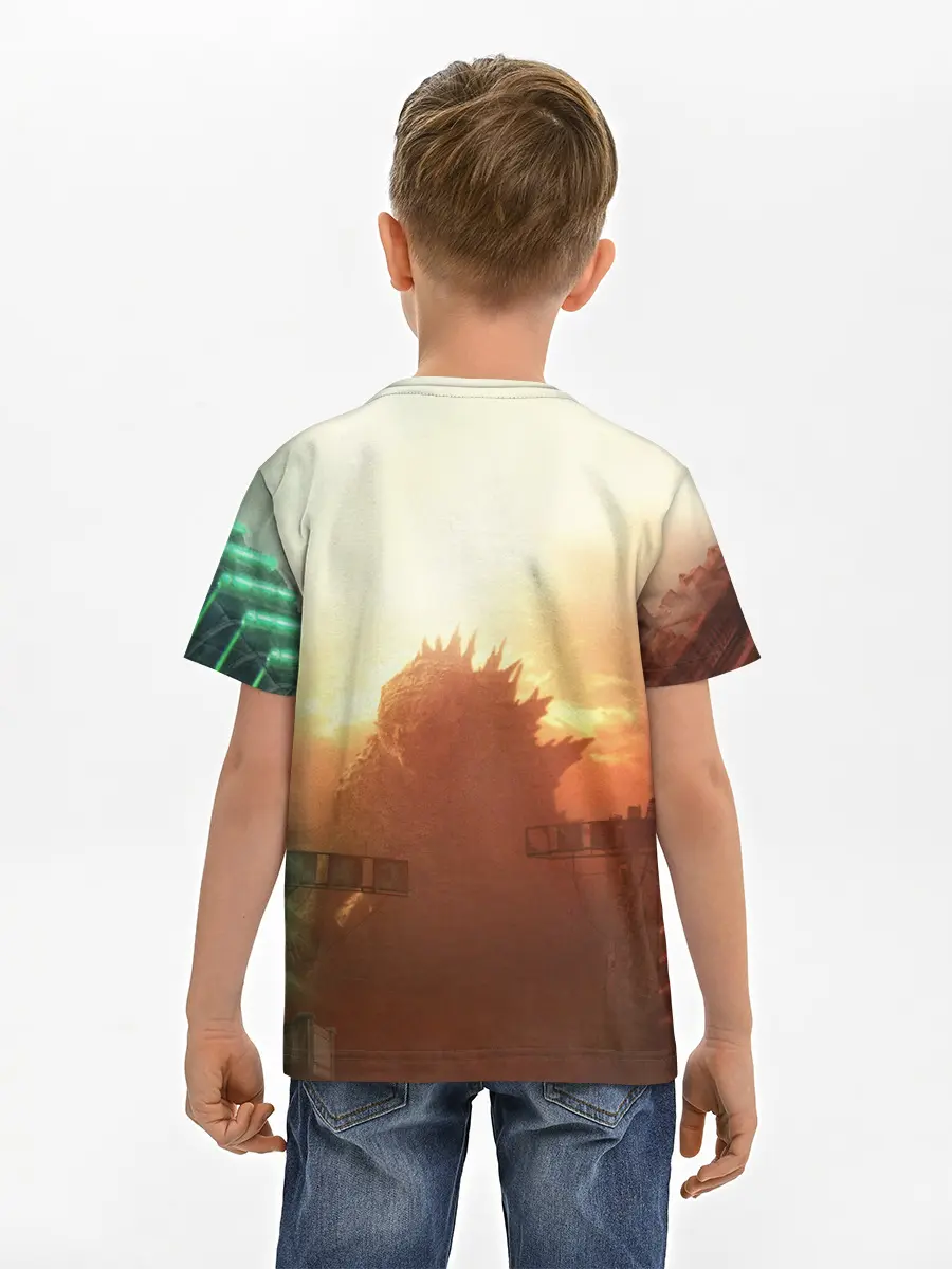 Детская базовая футболка / ГОДЗИЛЛА РАЗРУШАЕТ ГОРОД