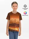 Детская базовая футболка / Закат в Нью Йорке