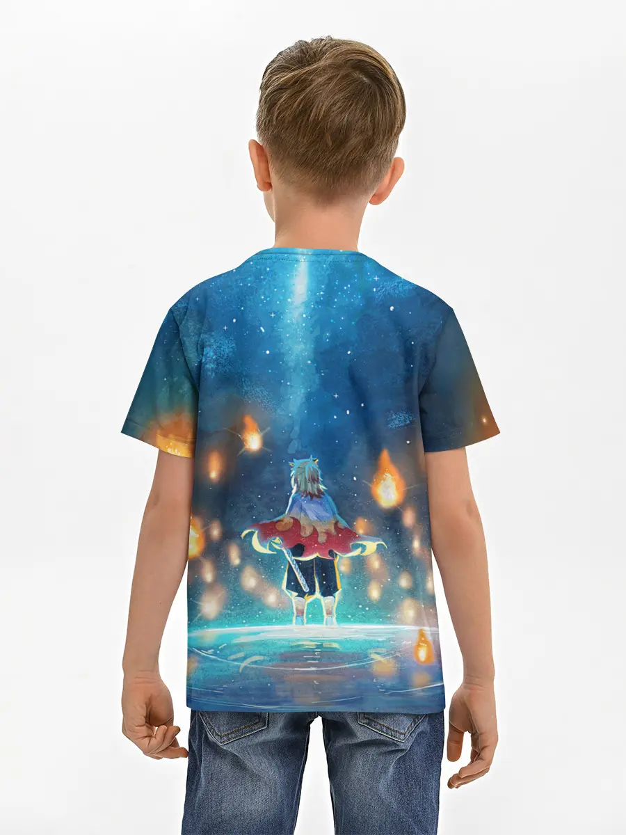 Детская базовая футболка / Ренгоку Кёджуро Клинок демонов