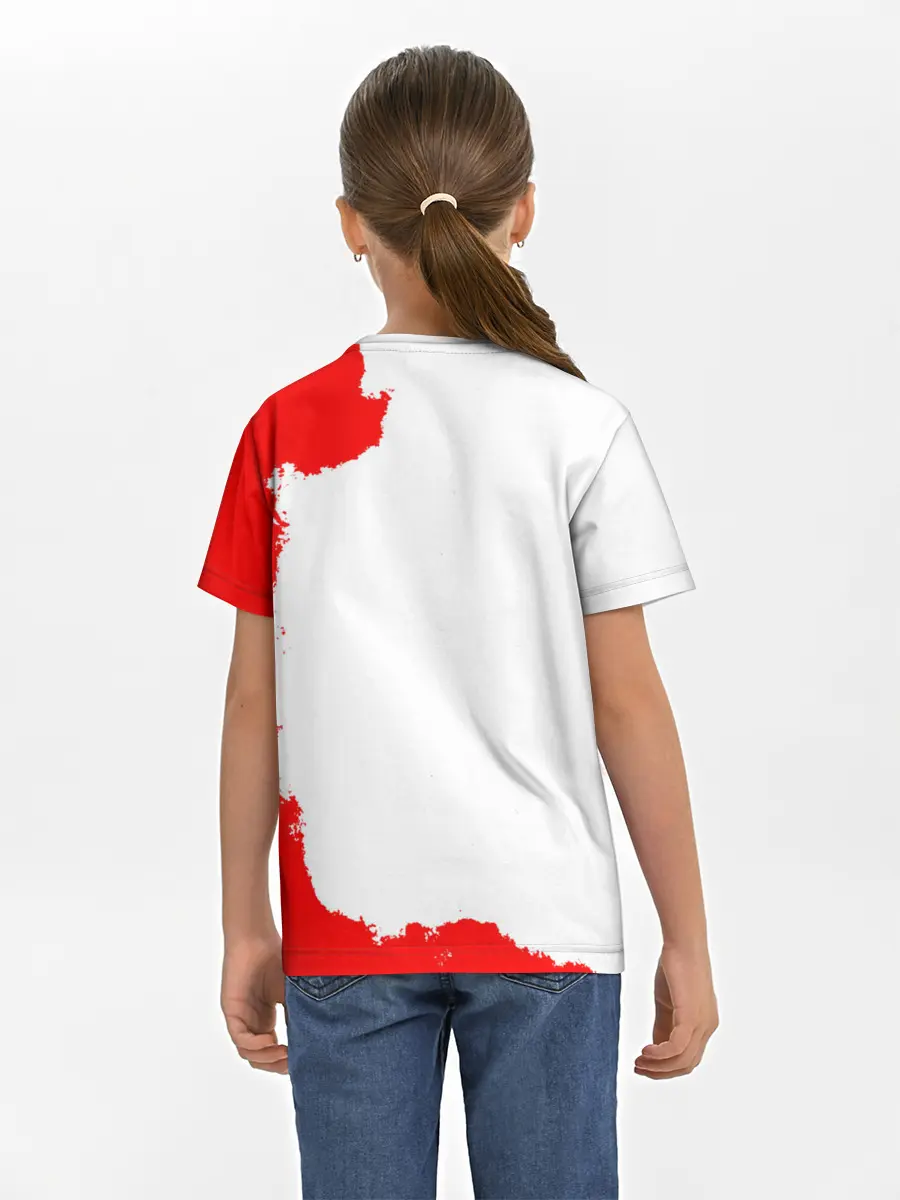 Детская базовая футболка / Хамон красный