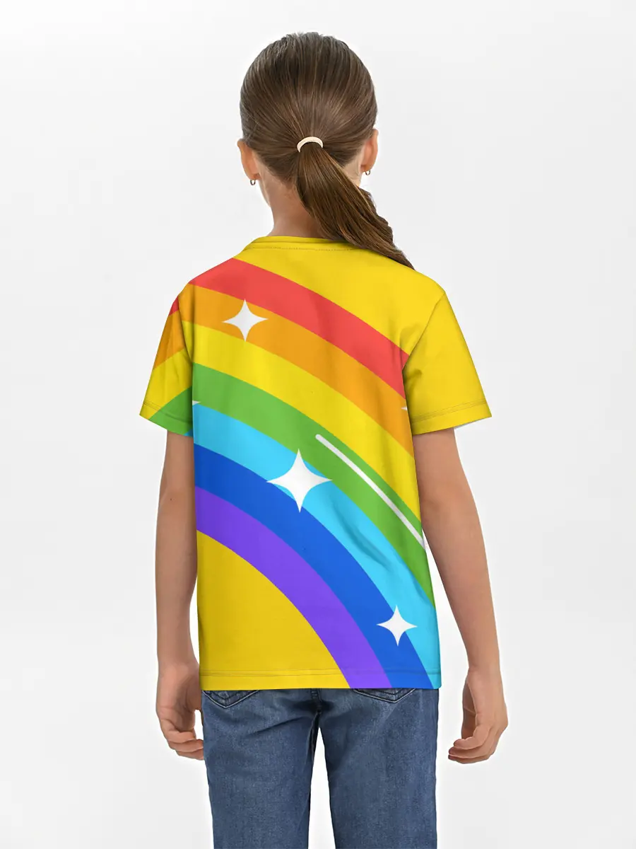 Детская базовая футболка / AMONG US - Радужный