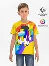 Детская базовая футболка / AMONG US - Радужный