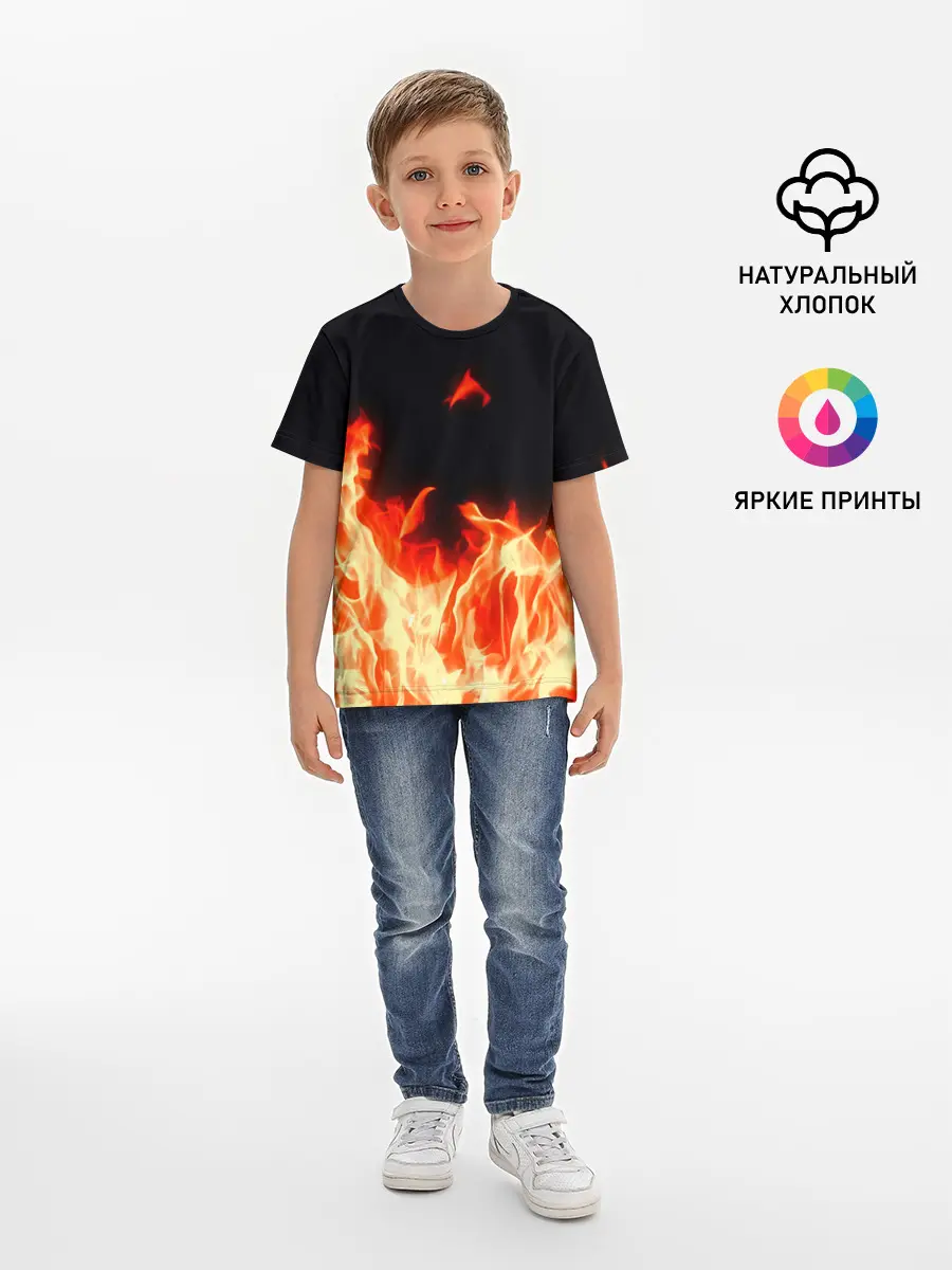 Детская базовая футболка / Огонь