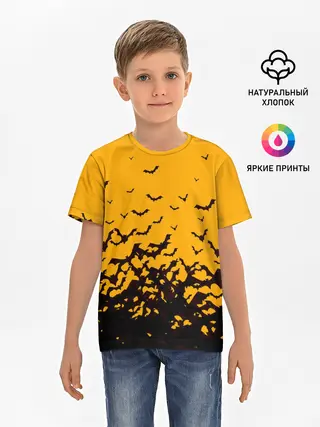 Детская базовая футболка / ХЕЛЛОУИНСКИЕ ЛЕТУЧИЕ МЫШИ