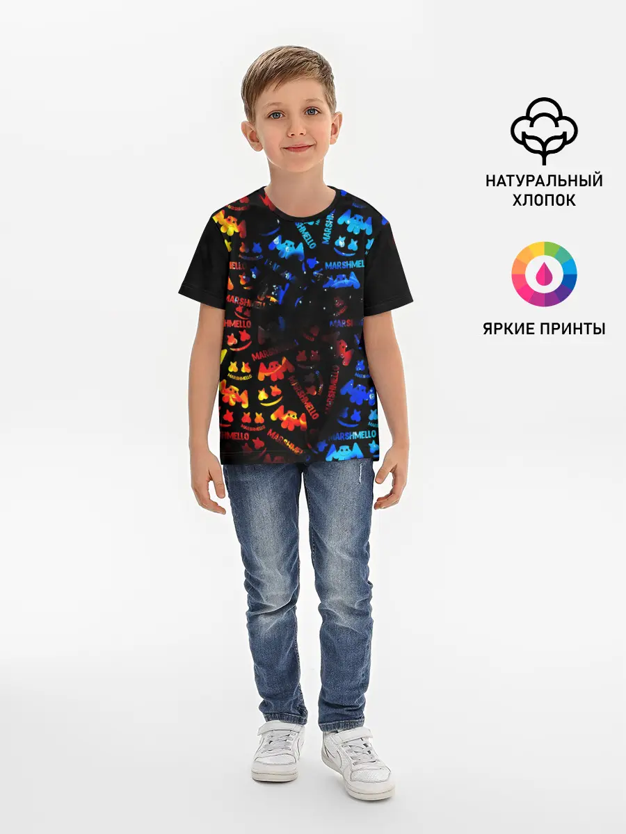 Детская базовая футболка / MARSMELLO FIRE