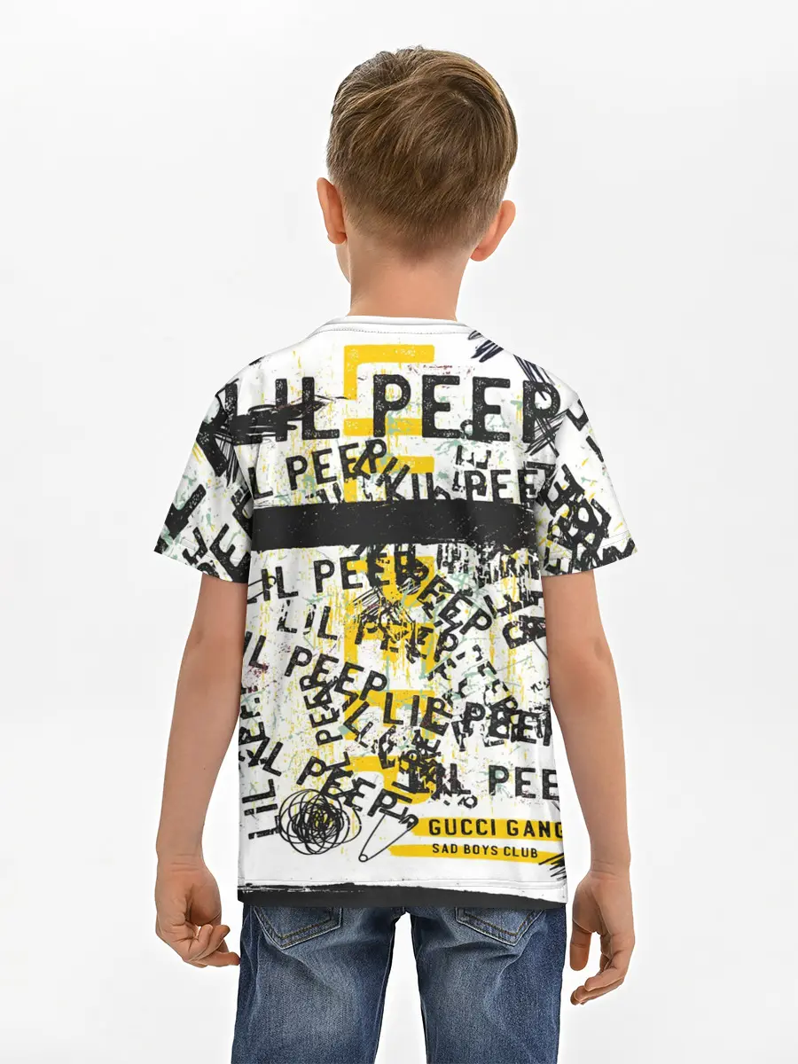 Детская базовая футболка / LIL PEEP Vintage Graffiti Wall