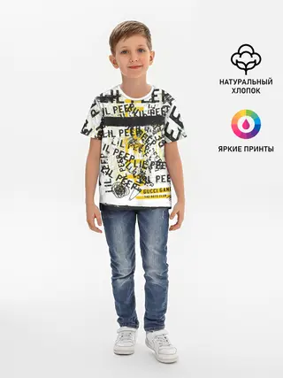 Детская базовая футболка / LIL PEEP Vintage Graffiti Wall