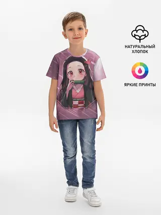 Детская базовая футболка / Незуко Камадо