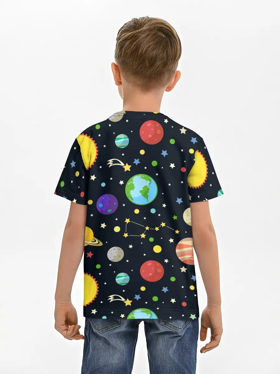 Детская базовая футболка / Солнечная система