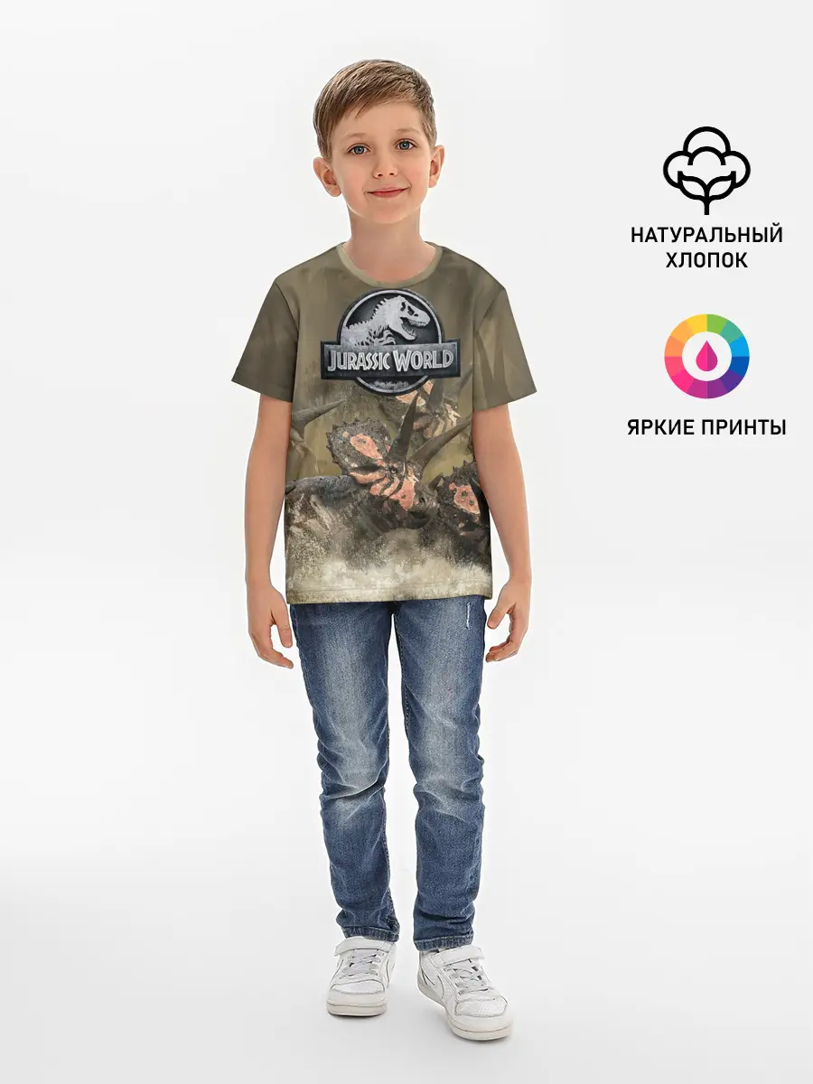 Детская базовая футболка / Jurassic World | Мир Юрского Периода
