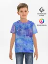 Детская базовая футболка / Акварельные разводы и брызги красок
