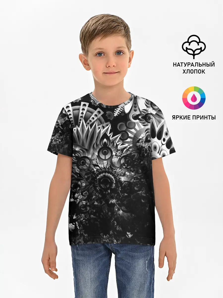 Детская базовая футболка / Floral Pattern