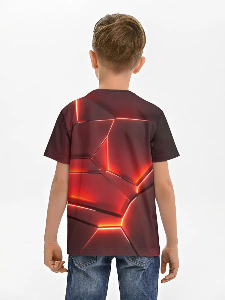 Детская базовая футболка / ПЛИТЫ НА НЕОНЕ