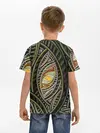 Детская базовая футболка / Абстракция глаз узор линии
