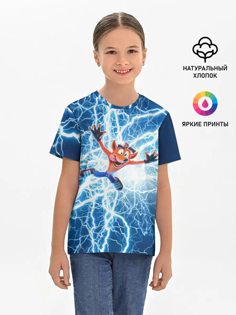 Детская базовая футболка / Crash Bandicoot