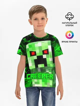 Детская базовая футболка / MINECRAFT CREEPER