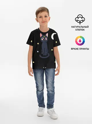 Детская базовая футболка / Луна