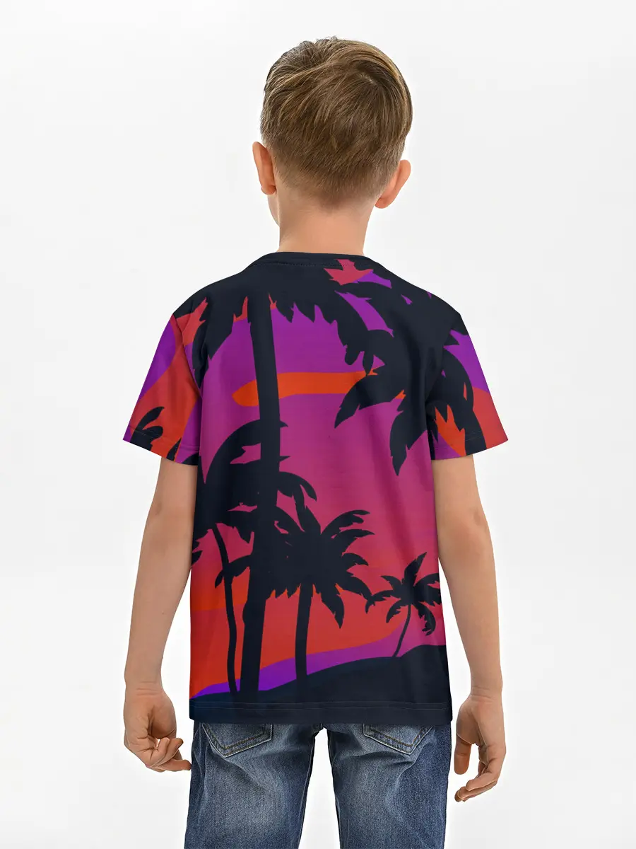 Детская базовая футболка / Тропический пляж