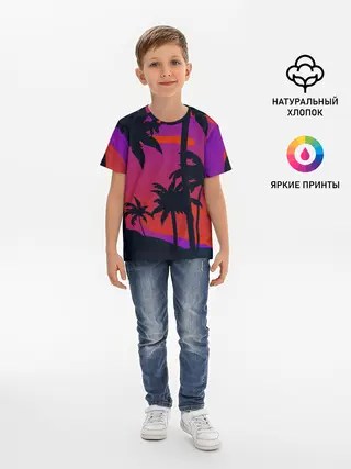 Детская базовая футболка / Тропический пляж