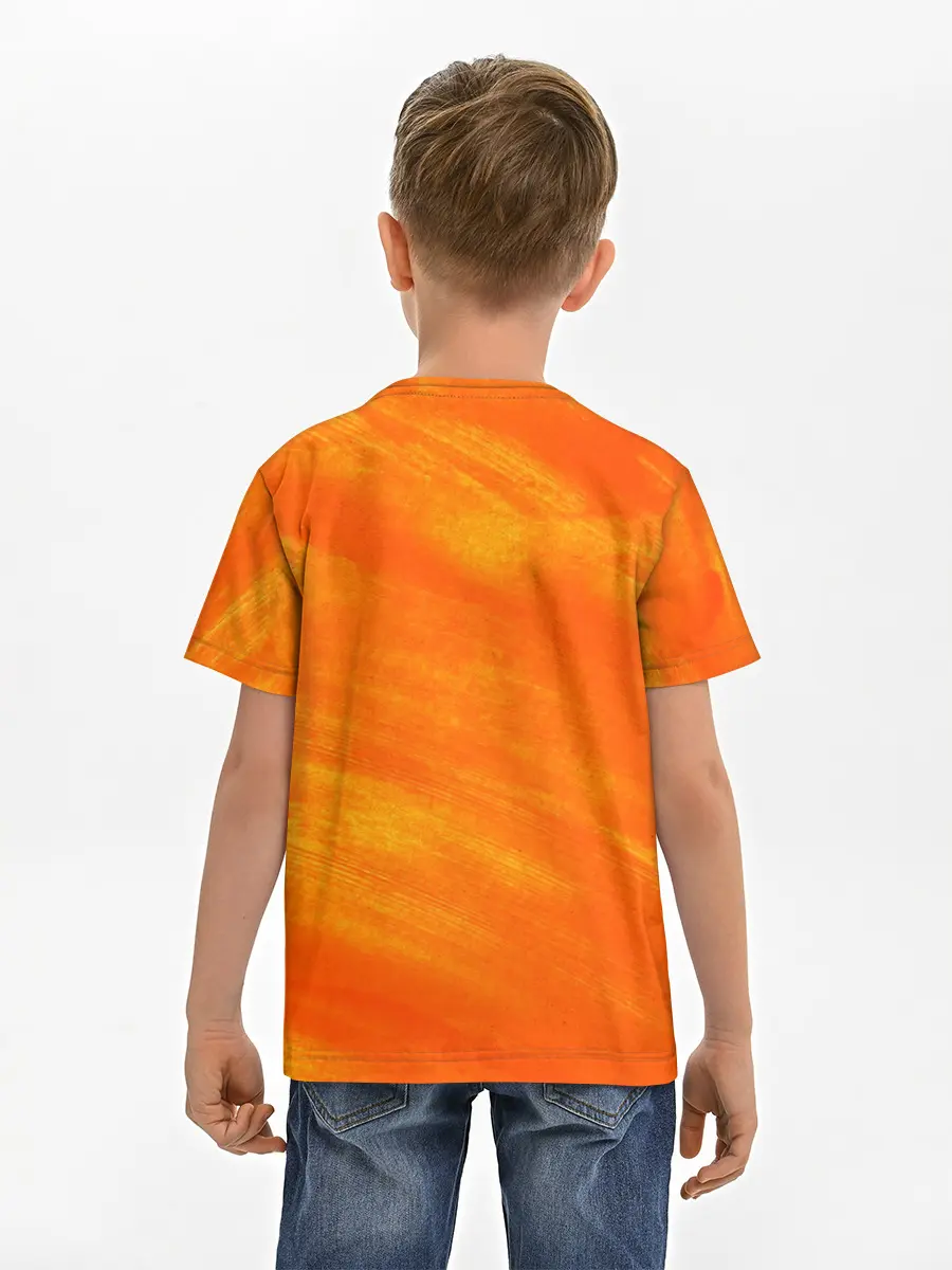 Детская базовая футболка / ОРАНЖЕВАЯ КРАСКА
