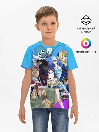 Детская базовая футболка / All heroes of Fairy Tail
