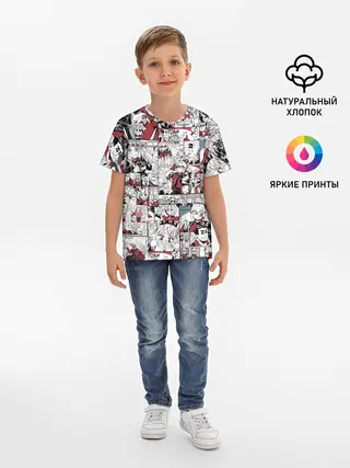 Детская базовая футболка / HELLTAKER