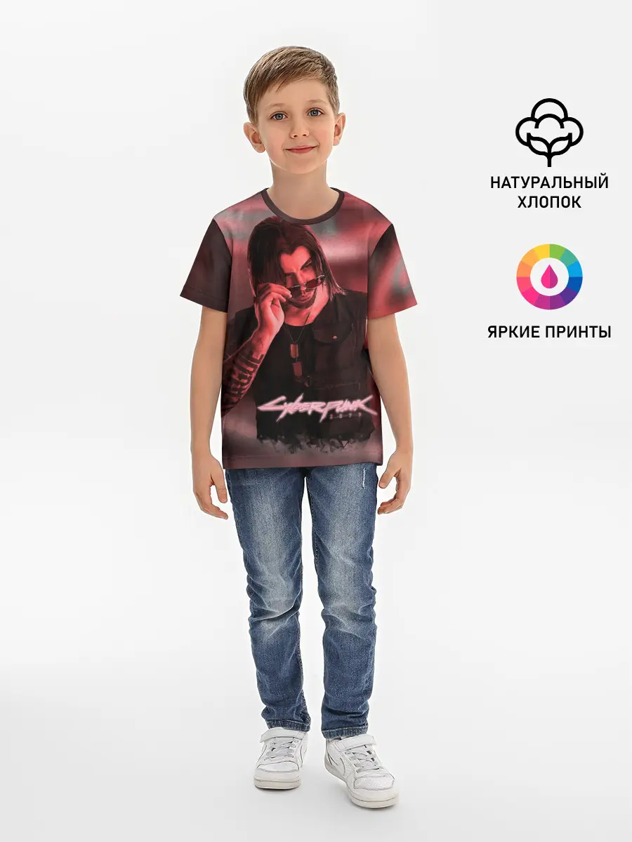 Детская базовая футболка / Johnny Silverhand Cyberpunk