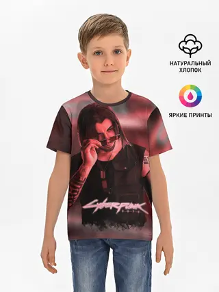 Детская базовая футболка / Johnny Silverhand Cyberpunk