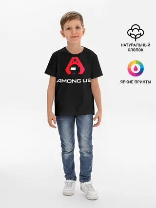 Детская базовая футболка / Among Us | Логотип