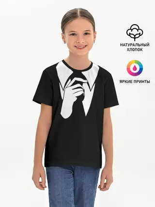Детская базовая футболка / Смокинг | Поправляю галстук