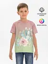 Детская базовая футболка / суккулент градиент