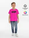 Детская базовая футболка / Гранж розовый