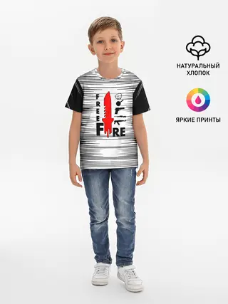 Детская базовая футболка / Free Fire Фри Фаер,
