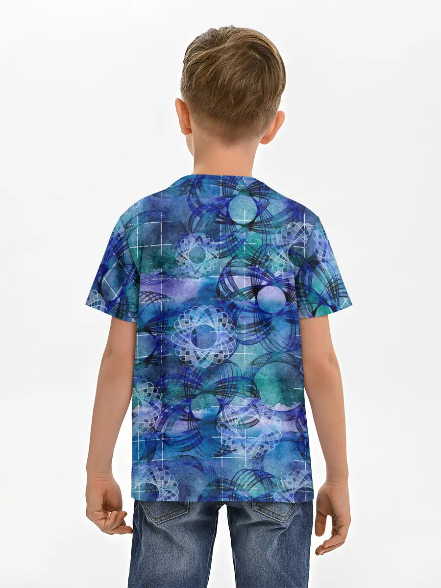 Детская базовая футболка / Абстракция - акварельный узор