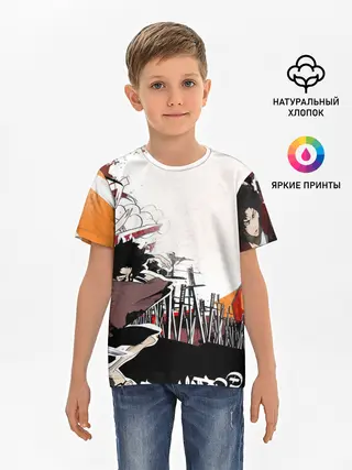 Детская базовая футболка / Афросамурай аниме